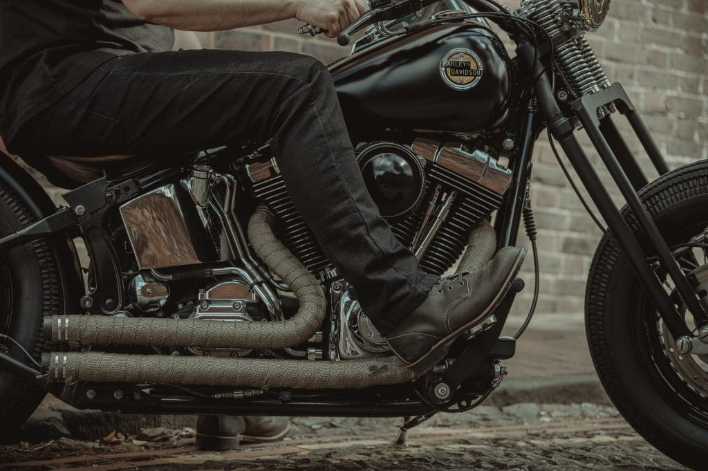black kevlar motorcycle jeans for men.
